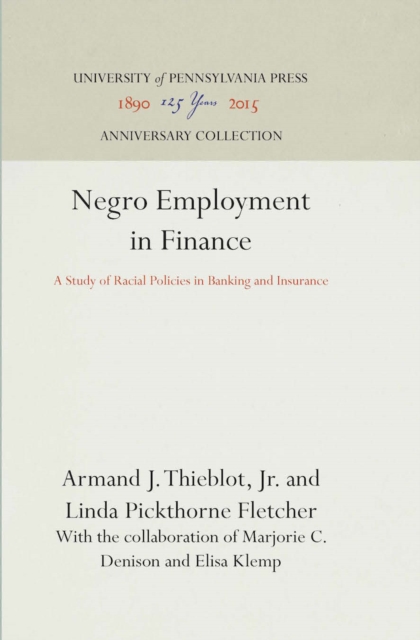 Negro Employment in Finance