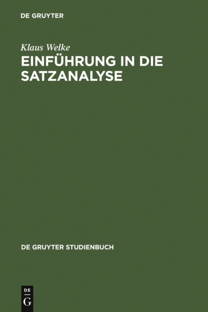 Einführung in die Satzanalyse
