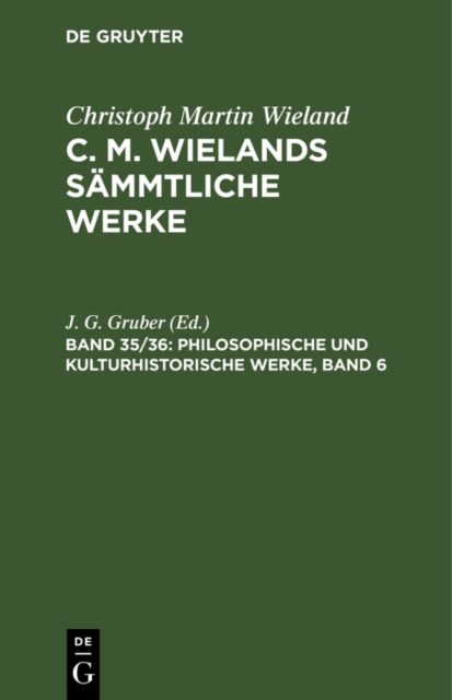 Philosophische und kulturhistorische Werke, Band 6