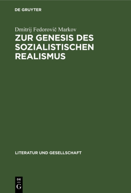 Zur Genesis des sozialistischen Realismus