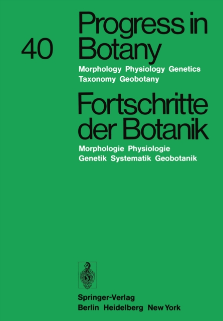 Progress in Botany/Fortschritte der Botanik