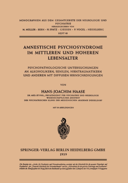 Amnestische Psychosyndrome im Mittleren und Höheren Lebensalter