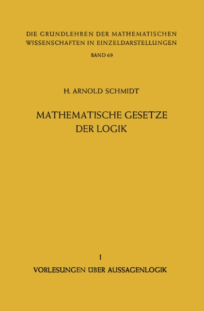 Mathematische Gesetze der Logik I