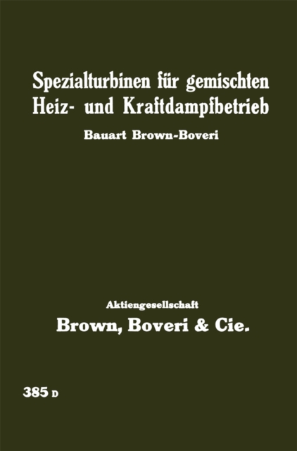Spezialturbinen für gemischten Heiz- und Kraftdampfbetrieb