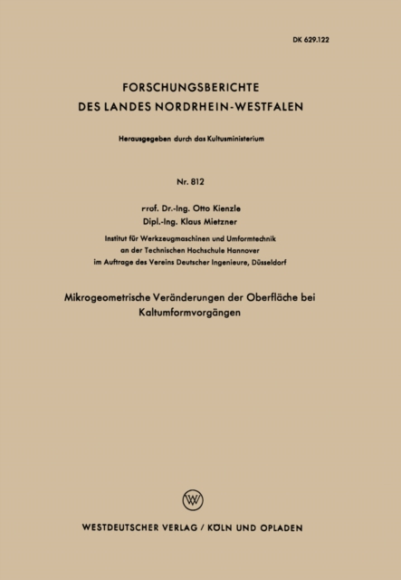 Mikrogeometrische Veränderungen der Oberfläche bei Kaltumformvorgängen