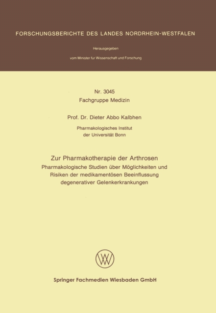 Zur Pharmakotherapie der Arthrosen