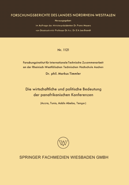 Die wirtschaftliche und politische Bedeutung der panafrikanischen Konferenzen
