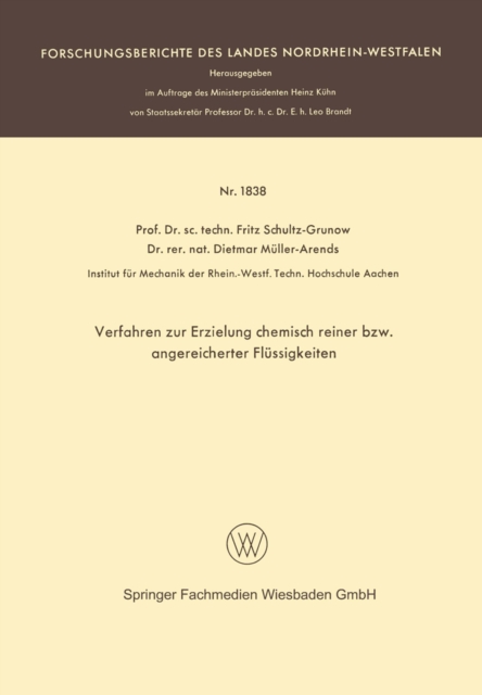 Verfahren zur Erzielung chemisch reiner bzw. angereicherter Flüssigkeiten