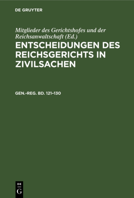 Generalregister zum hunderteinundzwanzigsten bis hundertdreiigsten Bande