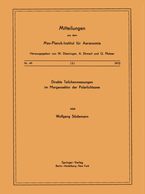 Direkte Teilchenmessungen im Morgensektor der Polarlichtzone