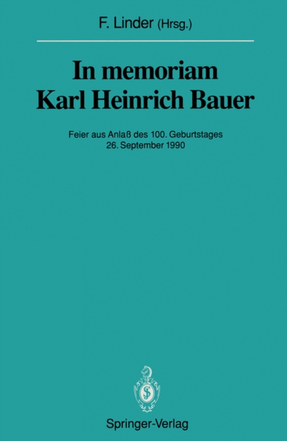 In memoriam Karl Heinrich Bauer