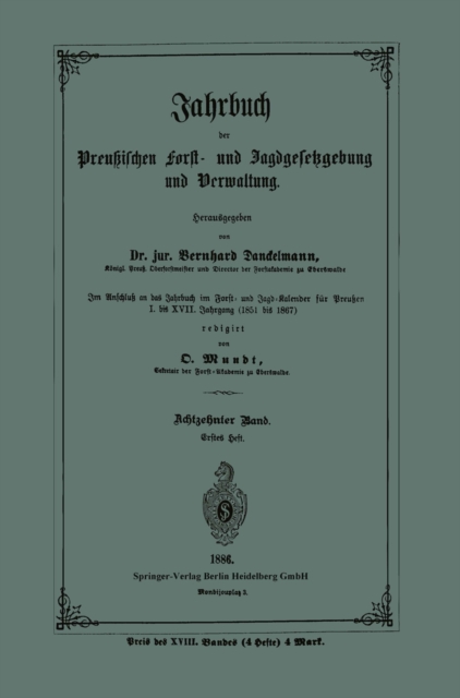 Jahrbuch der Preußischen Forst- und Jagdgesetzgebung und Verwaltung