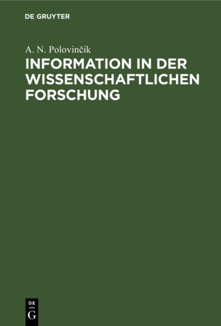 Information in der wissenschaftlichen Forschung