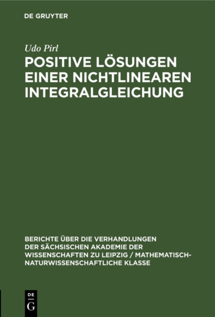 Positive Losungen einer nichtlinearen Integralgleichung