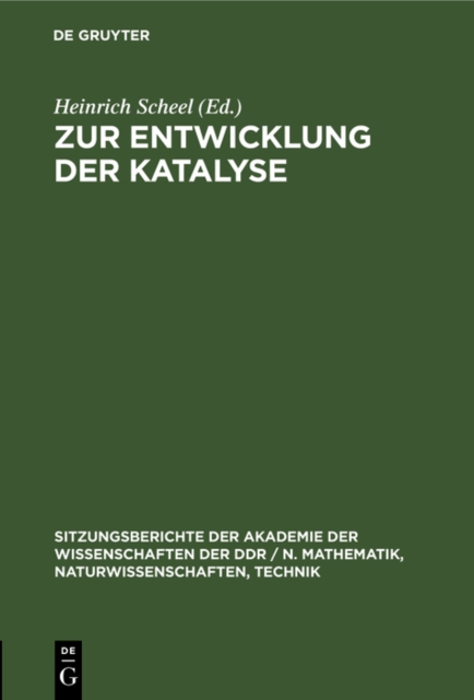 Zur Entwicklung der Katalyse