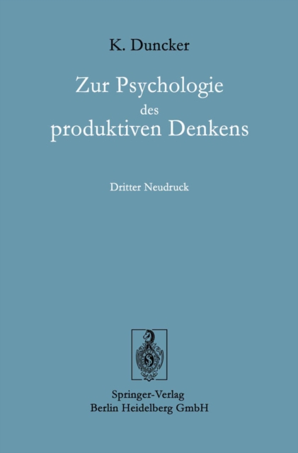 Zur Psychologie des produktiven Denkens