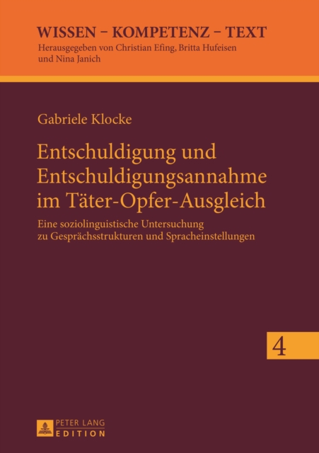 Entschuldigung und Entschuldigungsannahme im Taeter-Opfer-Ausgleich