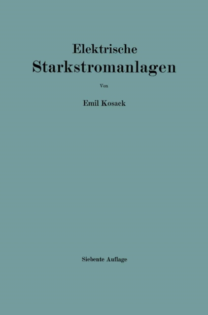 Elektrische Starkstromanlagen