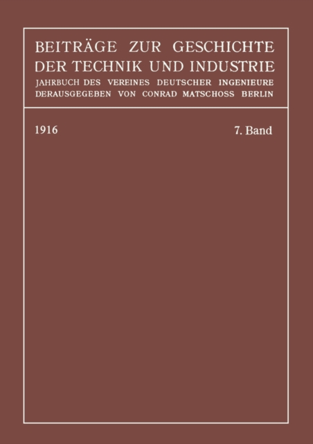 Beiträge zur Geschichte der Technik und Industrie