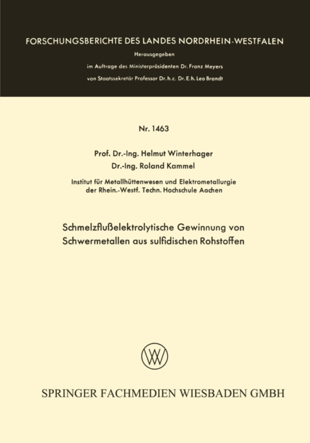 Schmelzflußelektrolytische Gewinnung von Schwermetallen aus sulfidischen Rohstoffen