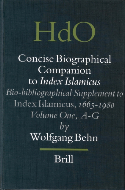 Concise Biographical Companion to Index Islamicus