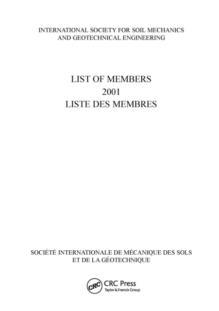 List of Members 2001: ISSMGE