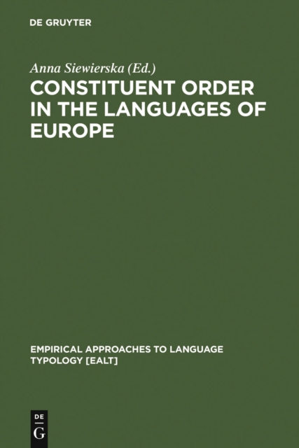 Constituent Order in the Languages of Europe