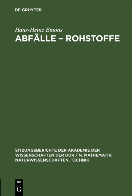 Abfalle - Rohstoffe