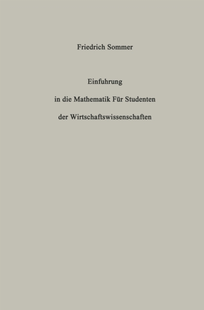 Einführung in die Mathematik