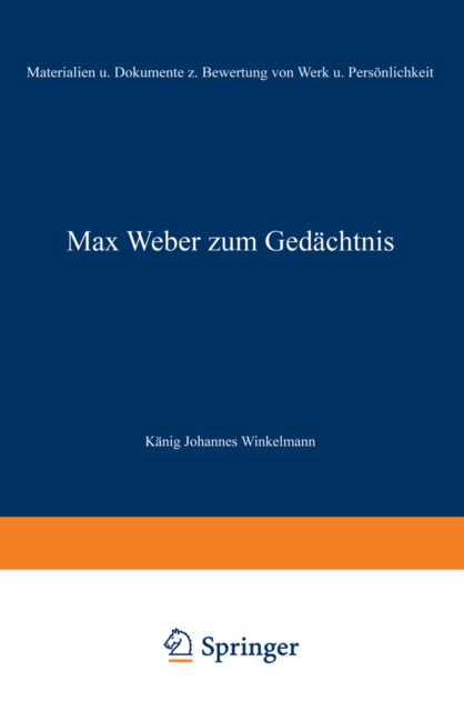 Max Weber zum Gedächtnis