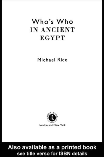 Who's Who in Ancient Egypt