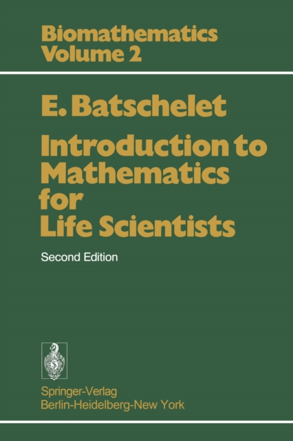 Introduction to Mathematics for Life Scientists