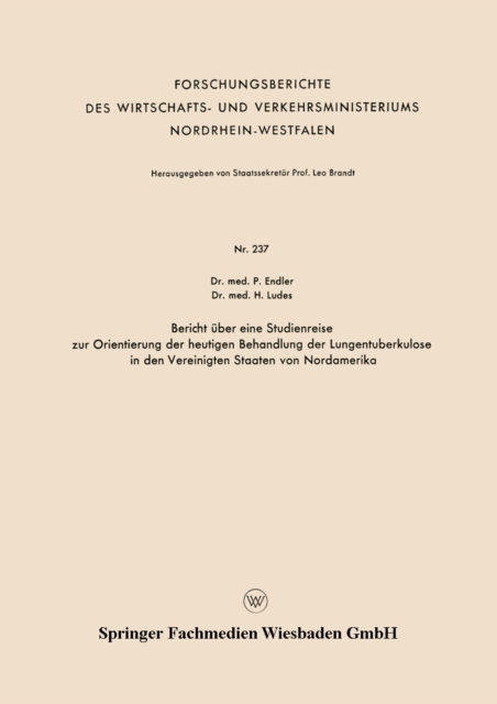 Bericht über eine Studienreise zur Orientierung der heutigen Behandlung der Lungentuberkulose in den Vereinigten Staaten von Nordamerika