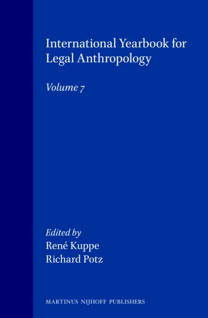 International Yearbook for Legal Anthropology, Volume 7