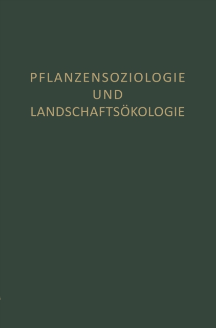 Pflanzensoziologie und Landschaftsökologie