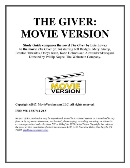 Study Guide to The Giver: Movie Version