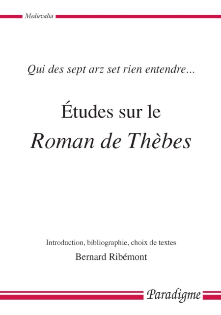 Études sur le Roman de Thèbes