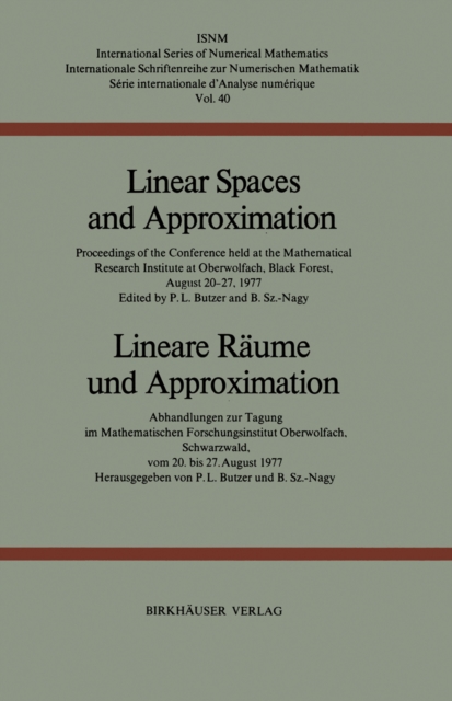Linear Spaces and Approximation / Lineare Raume und Approximation