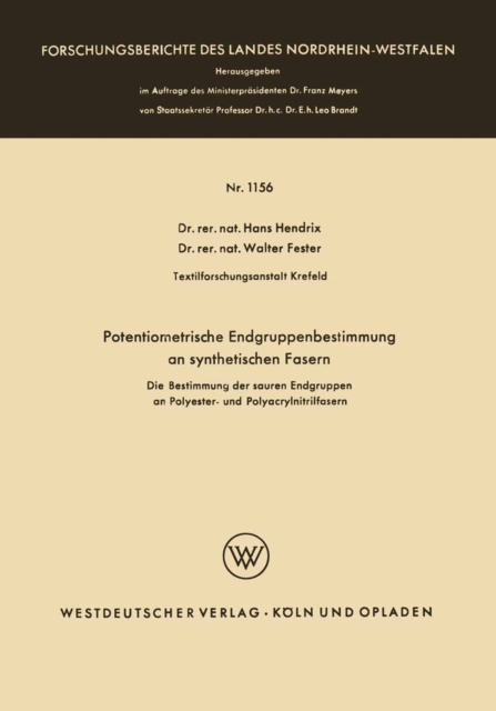 Potentiometrische Endgruppenbestimmung an synthetischen Fasern