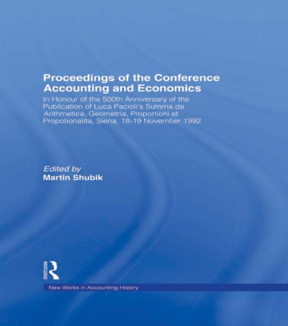 Proceedings of the Conference Accounting and Economics