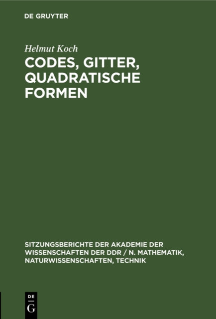Codes, Gitter, quadratische Formen