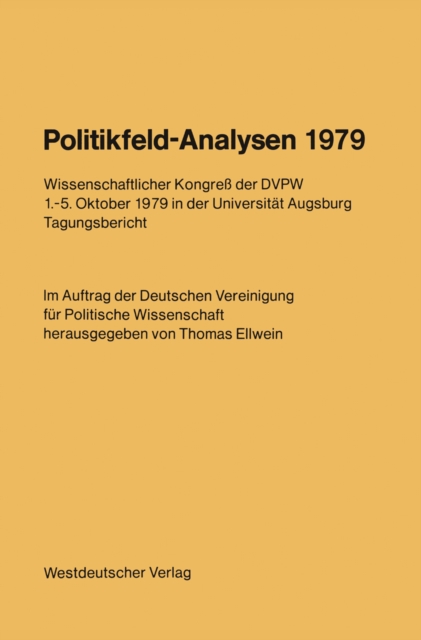 Politikfeld-Analysen 1979