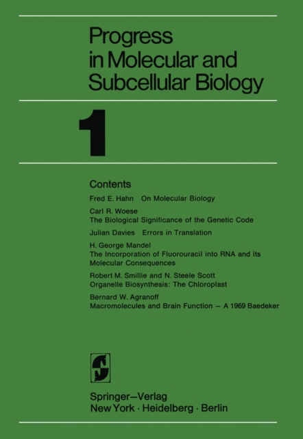 Progress in Molecular and Subcellular Biology