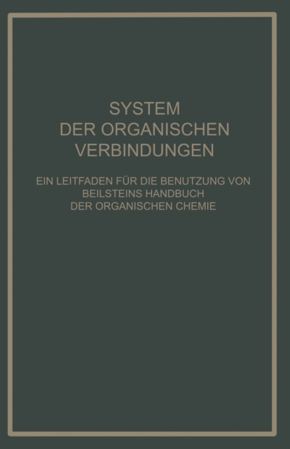 System Der Organischen Verbindungen
