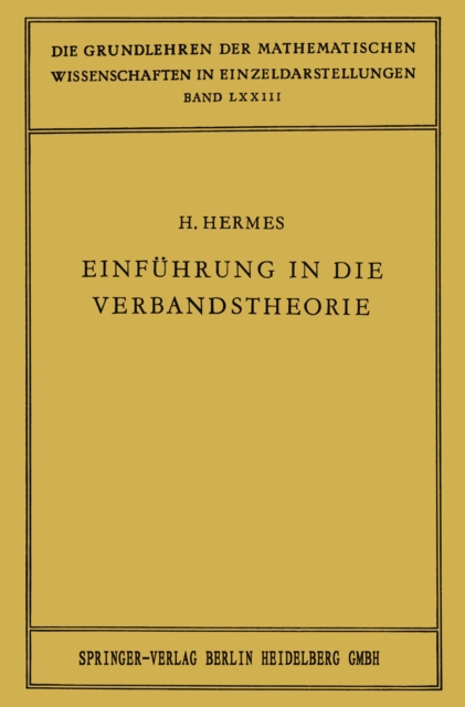Einführung in die Verbandstheorie