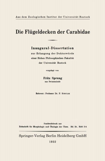 Die Flügeldecken der Carabidae