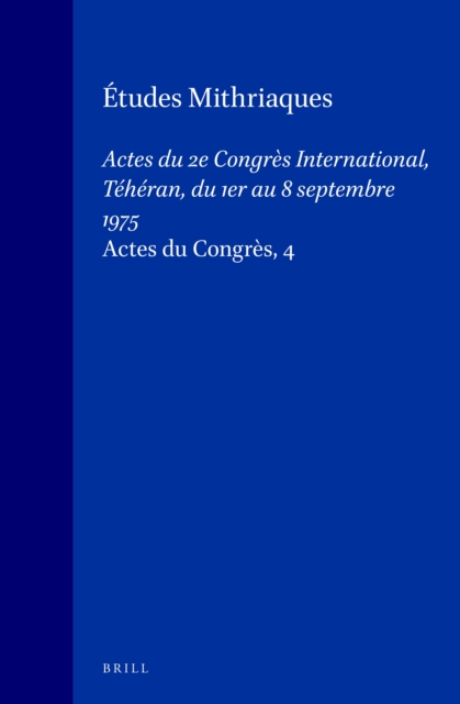 Etudes mithriaques