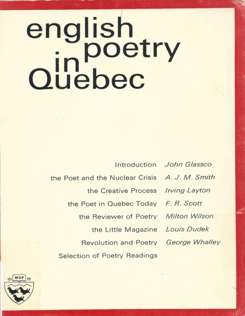 English Poetry in Quebec