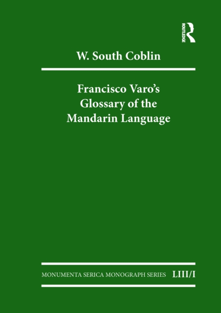 Francisco Varo's Glossary of the Mandarin Language