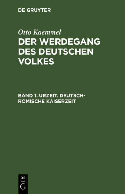 Urzeit. Deutsch-römische Kaiserzeit